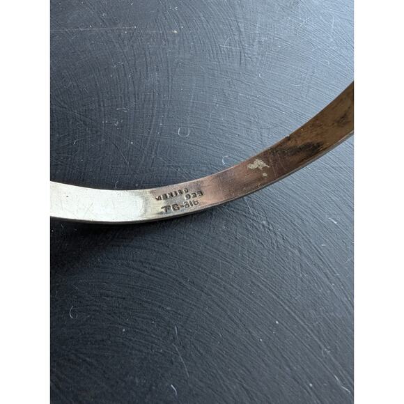 Vintage MEXICO 925 TC-318 Sterling Silver Bangle Bracelet Modern - Picture 3 of 5